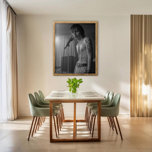 Posterizer 1 pcs-retro rock and roll muscian-black and white photo 2-Photography Art-Retro Art-Decorations for Bedroom, Office, Living Room - unfr...